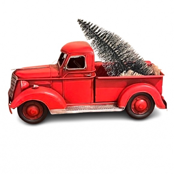 NWT- Vintage Farmhouse Red Christmas Tree Truck - Picture 2 of 7